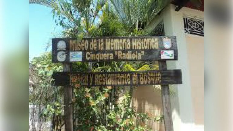 Rótulo en la fachada del Museo de la Memoria Histórica Cinquera. Crédito: Museo de la Memoria Histórica Cinquera.